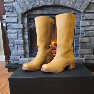 Frye Campus 12L Banana Leather Boots